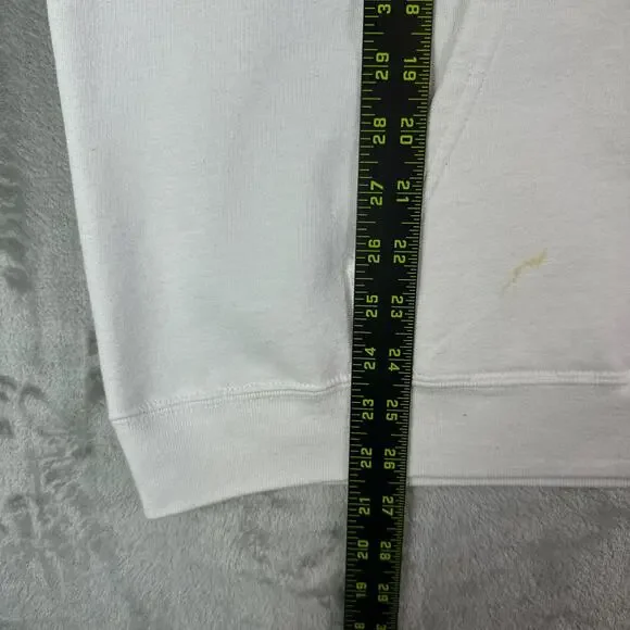 Billie Eilish White Racing Name Spellout Logo White Hoodie Size Large - Picture 6 of 8